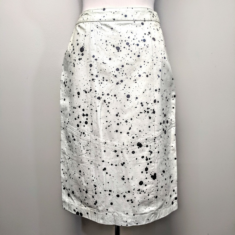 Custom Made Leather Splatter Skirt